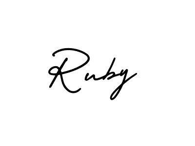 Use a signature maker to create a handwritten signature online. With this signature software, you can design (AmerikaSignatureDemo-Regular) your own signature for name Ruby. Ruby signature style 3 images and pictures png