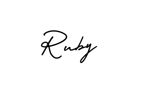 Create a beautiful signature design for name Ruby . With this signature (AmerikaSignatureDemo-Regular) fonts, you can make a handwritten signature for free. Ruby  signature style 3 images and pictures png