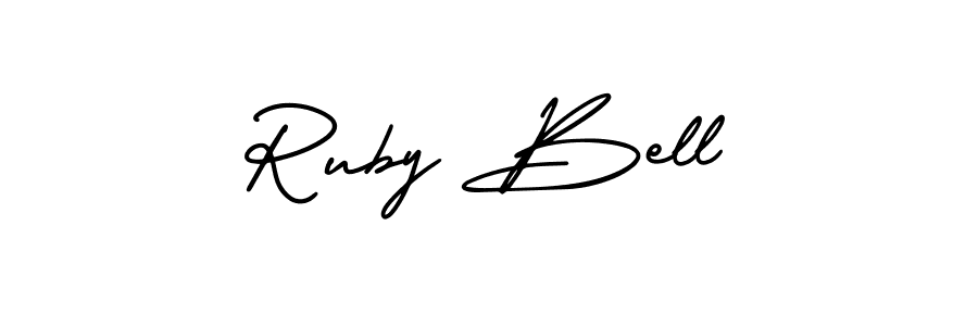 Make a beautiful signature design for name Ruby Bell. With this signature (AmerikaSignatureDemo-Regular) style, you can create a handwritten signature for free. Ruby Bell signature style 3 images and pictures png