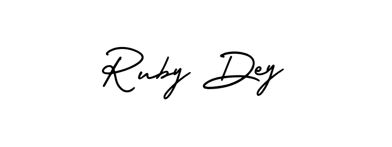 Create a beautiful signature design for name Ruby Dey. With this signature (AmerikaSignatureDemo-Regular) fonts, you can make a handwritten signature for free. Ruby Dey signature style 3 images and pictures png
