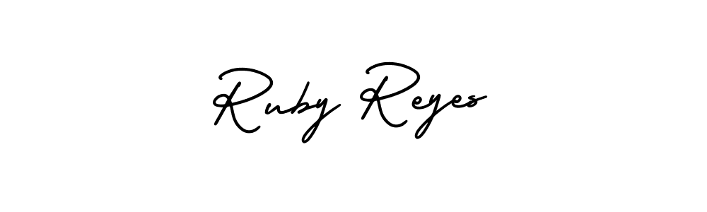 Also You can easily find your signature by using the search form. We will create Ruby Reyes name handwritten signature images for you free of cost using AmerikaSignatureDemo-Regular sign style. Ruby Reyes signature style 3 images and pictures png