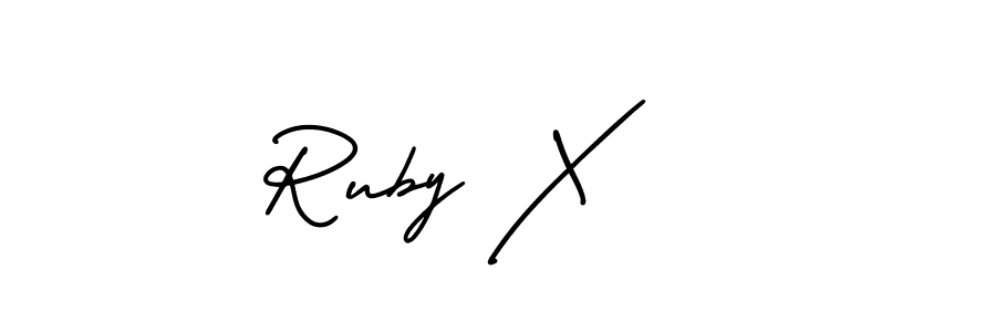 This is the best signature style for the Ruby X    name. Also you like these signature font (AmerikaSignatureDemo-Regular). Mix name signature. Ruby X    signature style 3 images and pictures png