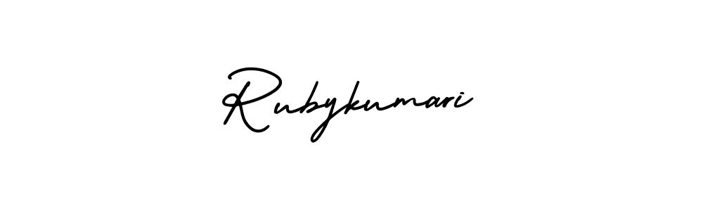 Design your own signature with our free online signature maker. With this signature software, you can create a handwritten (AmerikaSignatureDemo-Regular) signature for name Rubykumari. Rubykumari signature style 3 images and pictures png