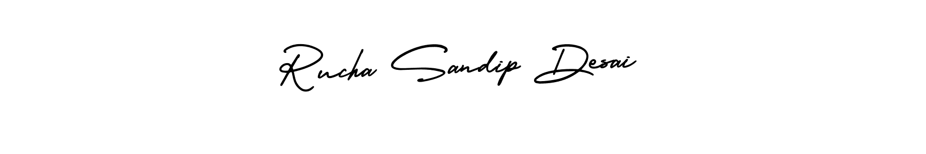 It looks lik you need a new signature style for name Rucha Sandip Desai. Design unique handwritten (AmerikaSignatureDemo-Regular) signature with our free signature maker in just a few clicks. Rucha Sandip Desai signature style 3 images and pictures png