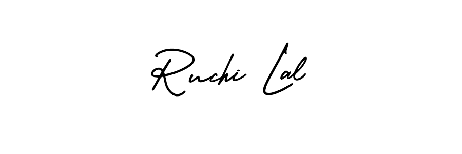 How to make Ruchi Lal name signature. Use AmerikaSignatureDemo-Regular style for creating short signs online. This is the latest handwritten sign. Ruchi Lal signature style 3 images and pictures png