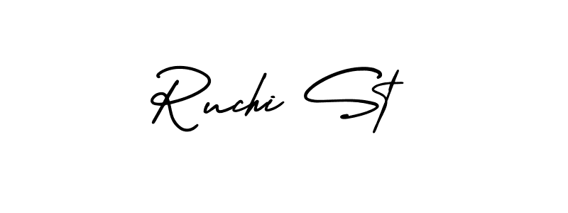 Make a beautiful signature design for name Ruchi St. Use this online signature maker to create a handwritten signature for free. Ruchi St signature style 3 images and pictures png