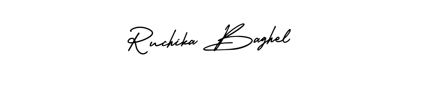 Design your own signature with our free online signature maker. With this signature software, you can create a handwritten (AmerikaSignatureDemo-Regular) signature for name Ruchika Baghel. Ruchika Baghel signature style 3 images and pictures png