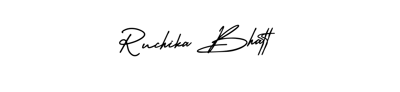 Make a short Ruchika Bhatt signature style. Manage your documents anywhere anytime using AmerikaSignatureDemo-Regular. Create and add eSignatures, submit forms, share and send files easily. Ruchika Bhatt signature style 3 images and pictures png