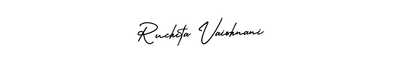 Similarly AmerikaSignatureDemo-Regular is the best handwritten signature design. Signature creator online .You can use it as an online autograph creator for name Ruchita Vaishnani. Ruchita Vaishnani signature style 3 images and pictures png