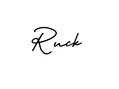 Use a signature maker to create a handwritten signature online. With this signature software, you can design (AmerikaSignatureDemo-Regular) your own signature for name Ruck. Ruck signature style 3 images and pictures png