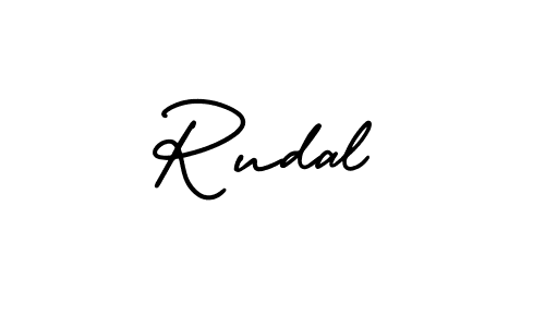 Create a beautiful signature design for name Rudal. With this signature (AmerikaSignatureDemo-Regular) fonts, you can make a handwritten signature for free. Rudal signature style 3 images and pictures png