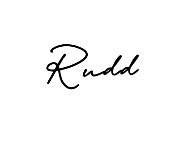 The best way (AmerikaSignatureDemo-Regular) to make a short signature is to pick only two or three words in your name. The name Rudd include a total of six letters. For converting this name. Rudd signature style 3 images and pictures png