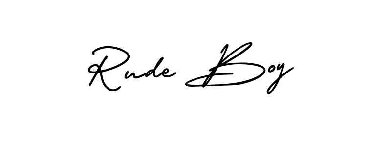 You should practise on your own different ways (AmerikaSignatureDemo-Regular) to write your name (Rude Boy) in signature. don't let someone else do it for you. Rude Boy signature style 3 images and pictures png