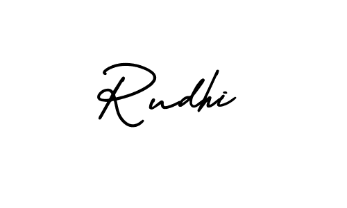 How to make Rudhi signature? AmerikaSignatureDemo-Regular is a professional autograph style. Create handwritten signature for Rudhi name. Rudhi signature style 3 images and pictures png