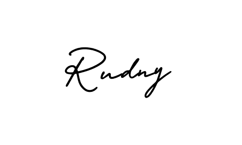 Design your own signature with our free online signature maker. With this signature software, you can create a handwritten (AmerikaSignatureDemo-Regular) signature for name Rudny. Rudny signature style 3 images and pictures png