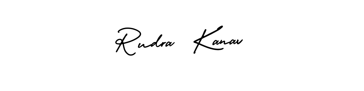 Make a beautiful signature design for name Rudra  Kanav. With this signature (AmerikaSignatureDemo-Regular) style, you can create a handwritten signature for free. Rudra  Kanav signature style 3 images and pictures png