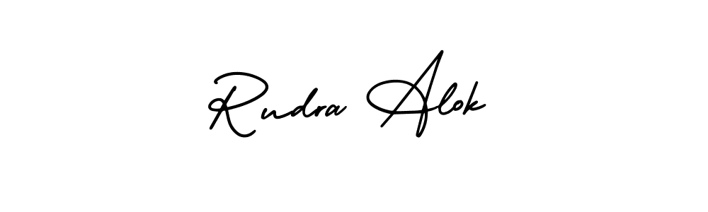 AmerikaSignatureDemo-Regular is a professional signature style that is perfect for those who want to add a touch of class to their signature. It is also a great choice for those who want to make their signature more unique. Get Rudra Alok name to fancy signature for free. Rudra Alok signature style 3 images and pictures png