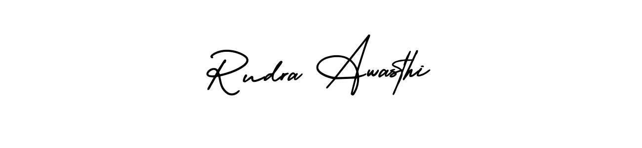 Make a beautiful signature design for name Rudra Awasthi. Use this online signature maker to create a handwritten signature for free. Rudra Awasthi signature style 3 images and pictures png