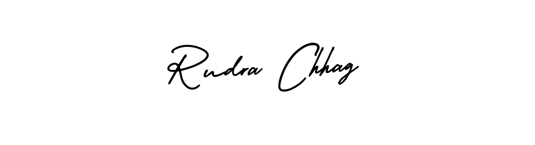 How to Draw Rudra Chhag signature style? AmerikaSignatureDemo-Regular is a latest design signature styles for name Rudra Chhag. Rudra Chhag signature style 3 images and pictures png