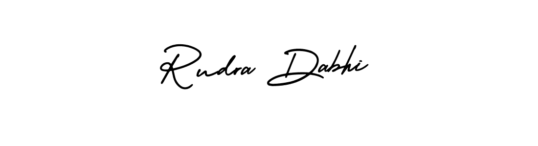 Create a beautiful signature design for name Rudra Dabhi. With this signature (AmerikaSignatureDemo-Regular) fonts, you can make a handwritten signature for free. Rudra Dabhi signature style 3 images and pictures png