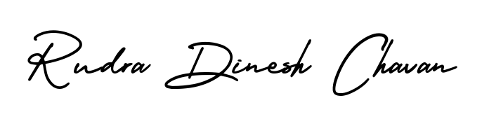 Use a signature maker to create a handwritten signature online. With this signature software, you can design (AmerikaSignatureDemo-Regular) your own signature for name Rudra Dinesh Chavan. Rudra Dinesh Chavan signature style 3 images and pictures png