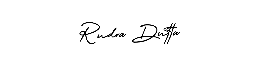 Create a beautiful signature design for name Rudra Dutta. With this signature (AmerikaSignatureDemo-Regular) fonts, you can make a handwritten signature for free. Rudra Dutta signature style 3 images and pictures png