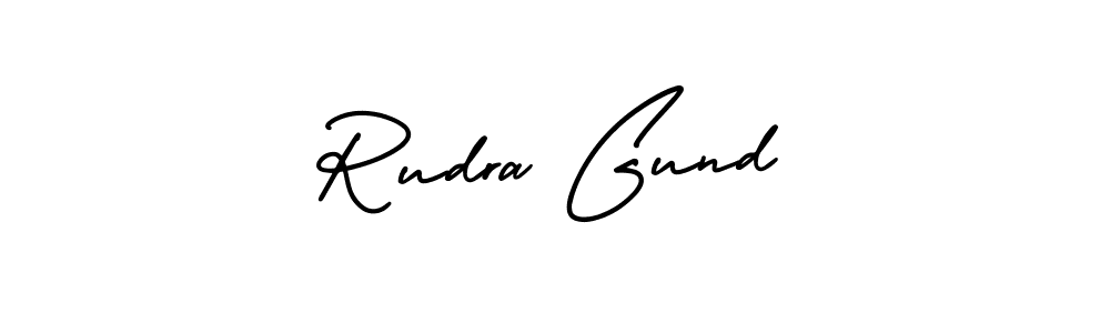 Similarly AmerikaSignatureDemo-Regular is the best handwritten signature design. Signature creator online .You can use it as an online autograph creator for name Rudra Gund. Rudra Gund signature style 3 images and pictures png