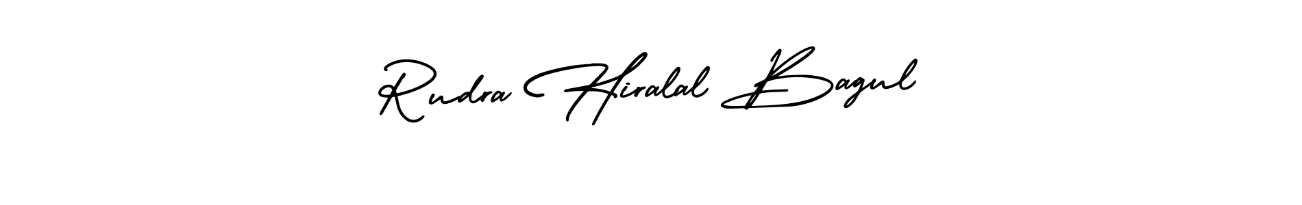 This is the best signature style for the Rudra Hiralal Bagul name. Also you like these signature font (AmerikaSignatureDemo-Regular). Mix name signature. Rudra Hiralal Bagul signature style 3 images and pictures png
