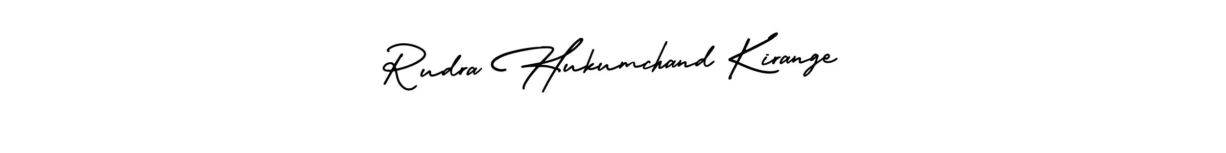 How to make Rudra Hukumchand Kirange signature? AmerikaSignatureDemo-Regular is a professional autograph style. Create handwritten signature for Rudra Hukumchand Kirange name. Rudra Hukumchand Kirange signature style 3 images and pictures png