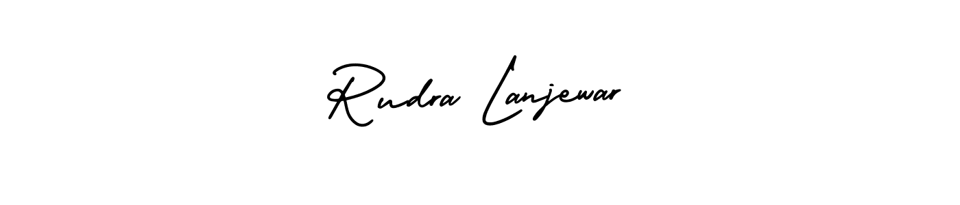 Make a short Rudra Lanjewar signature style. Manage your documents anywhere anytime using AmerikaSignatureDemo-Regular. Create and add eSignatures, submit forms, share and send files easily. Rudra Lanjewar signature style 3 images and pictures png