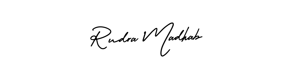 if you are searching for the best signature style for your name Rudra Madhab. so please give up your signature search. here we have designed multiple signature styles  using AmerikaSignatureDemo-Regular. Rudra Madhab signature style 3 images and pictures png