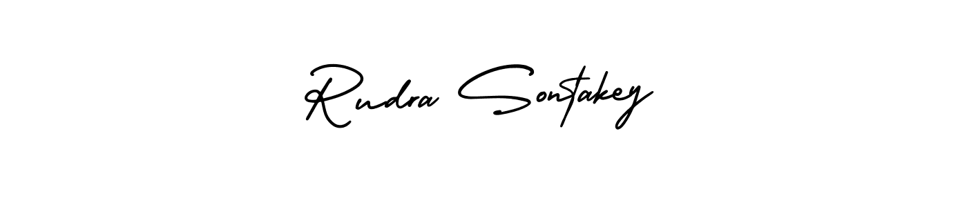 AmerikaSignatureDemo-Regular is a professional signature style that is perfect for those who want to add a touch of class to their signature. It is also a great choice for those who want to make their signature more unique. Get Rudra Sontakey name to fancy signature for free. Rudra Sontakey signature style 3 images and pictures png