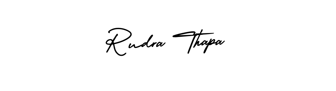 if you are searching for the best signature style for your name Rudra Thapa. so please give up your signature search. here we have designed multiple signature styles  using AmerikaSignatureDemo-Regular. Rudra Thapa signature style 3 images and pictures png