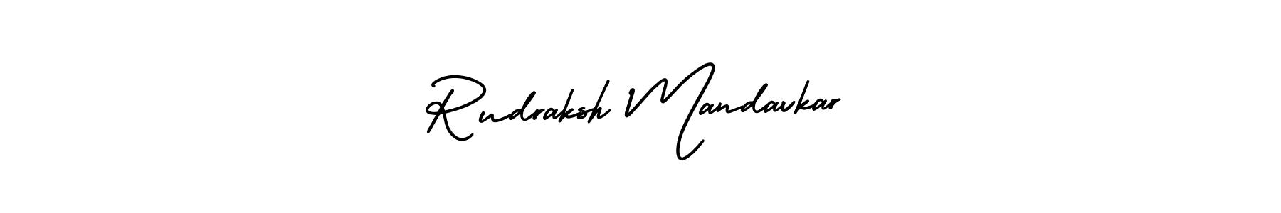 Also we have Rudraksh Mandavkar name is the best signature style. Create professional handwritten signature collection using AmerikaSignatureDemo-Regular autograph style. Rudraksh Mandavkar signature style 3 images and pictures png