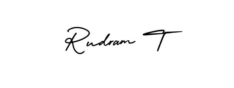 Create a beautiful signature design for name Rudram T. With this signature (AmerikaSignatureDemo-Regular) fonts, you can make a handwritten signature for free. Rudram T signature style 3 images and pictures png