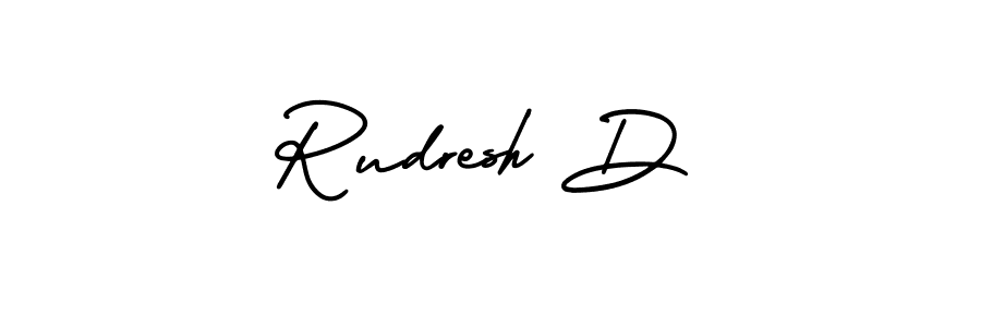 Use a signature maker to create a handwritten signature online. With this signature software, you can design (AmerikaSignatureDemo-Regular) your own signature for name Rudresh D. Rudresh D signature style 3 images and pictures png