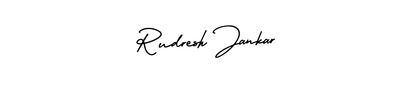 It looks lik you need a new signature style for name Rudresh Jankar. Design unique handwritten (AmerikaSignatureDemo-Regular) signature with our free signature maker in just a few clicks. Rudresh Jankar signature style 3 images and pictures png