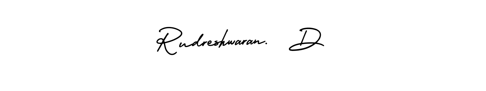 Make a beautiful signature design for name Rudreshwaran.  D. With this signature (AmerikaSignatureDemo-Regular) style, you can create a handwritten signature for free. Rudreshwaran.  D signature style 3 images and pictures png