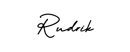 Looking for an artistic signature for Rudrik? The AmerikaSignatureDemo-Regular calligraphy style gives a sophisticated flow suitable for business cards and emails. Rudrik signature style 3 images and pictures png
