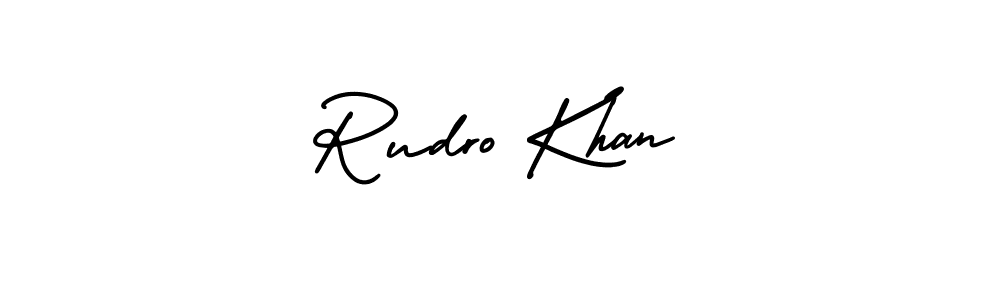 Use a signature maker to create a handwritten signature online. With this signature software, you can design (AmerikaSignatureDemo-Regular) your own signature for name Rudro Khan. Rudro Khan signature style 3 images and pictures png
