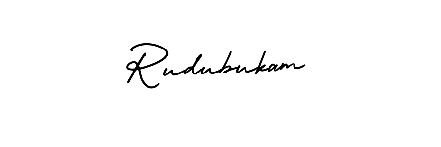 How to make Rudubukam signature? AmerikaSignatureDemo-Regular is a professional autograph style. Create handwritten signature for Rudubukam name. Rudubukam signature style 3 images and pictures png