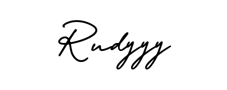 Express your personality with a custom Rudyyy signature crafted with AmerikaSignatureDemo-Regular typography. Free transparent PNG download available. Rudyyy signature style 3 images and pictures png