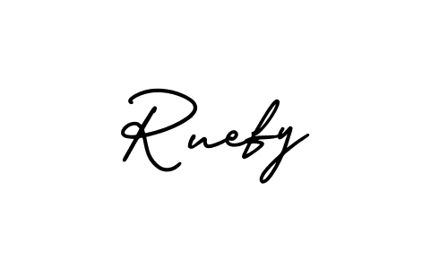 Create a beautiful signature design for name Ruefy. With this signature (AmerikaSignatureDemo-Regular) fonts, you can make a handwritten signature for free. Ruefy signature style 3 images and pictures png