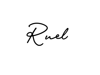 You should practise on your own different ways (AmerikaSignatureDemo-Regular) to write your name (Ruel) in signature. don't let someone else do it for you. Ruel signature style 3 images and pictures png