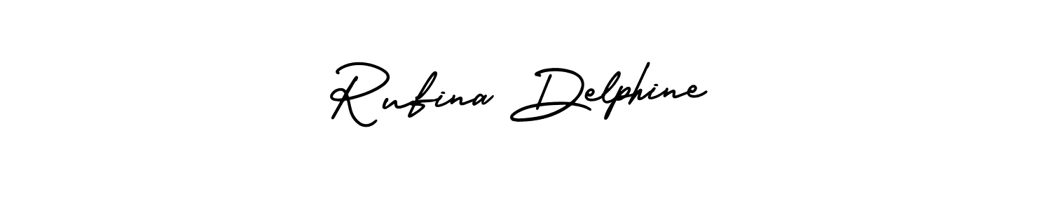 Create a beautiful signature design for name Rufina Delphine. With this signature (AmerikaSignatureDemo-Regular) fonts, you can make a handwritten signature for free. Rufina Delphine signature style 3 images and pictures png