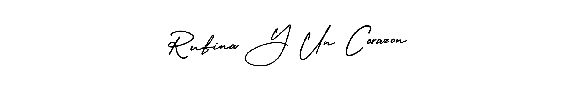 How to Draw Rufina Y Un Corazon signature style? AmerikaSignatureDemo-Regular is a latest design signature styles for name Rufina Y Un Corazon. Rufina Y Un Corazon signature style 3 images and pictures png