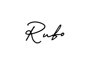 if you are searching for the best signature style for your name Rufo. so please give up your signature search. here we have designed multiple signature styles  using AmerikaSignatureDemo-Regular. Rufo signature style 3 images and pictures png