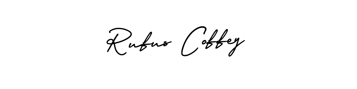 You should practise on your own different ways (AmerikaSignatureDemo-Regular) to write your name (Rufus Coffey) in signature. don't let someone else do it for you. Rufus Coffey signature style 3 images and pictures png