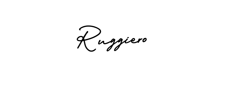 How to make Ruggiero signature? AmerikaSignatureDemo-Regular is a professional autograph style. Create handwritten signature for Ruggiero name. Ruggiero signature style 3 images and pictures png