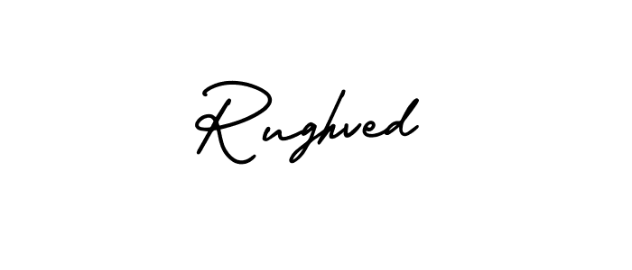 Best and Professional Signature Style for Rughved. AmerikaSignatureDemo-Regular Best Signature Style Collection. Rughved signature style 3 images and pictures png